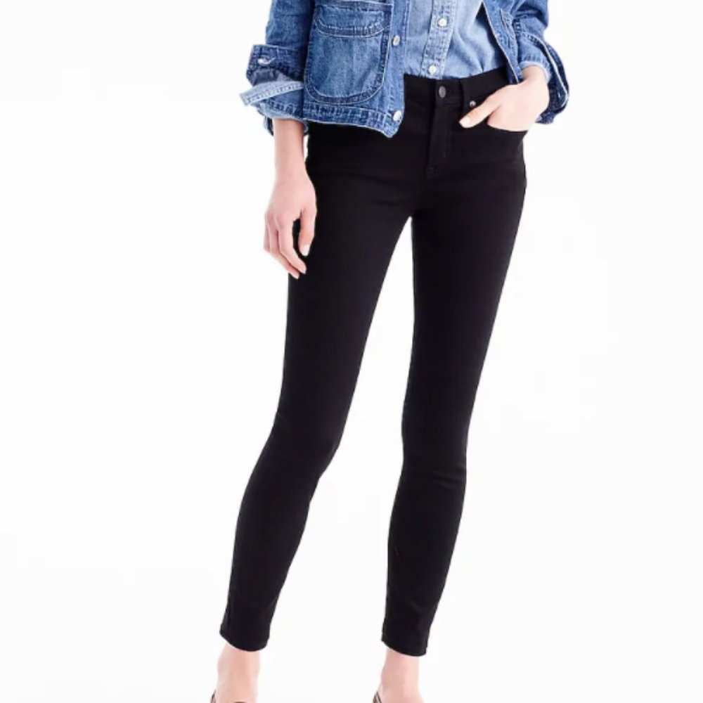 J. Crew Stretchy Toothpick Jeans Black Size 24